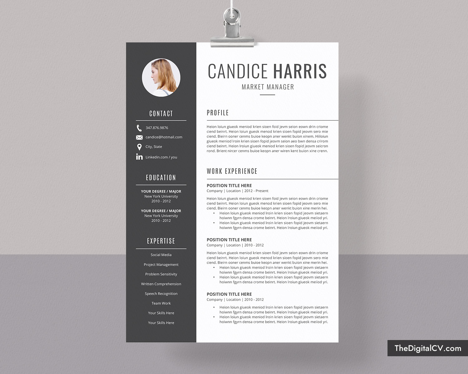 Modern Resume Template SALE: Resume Template Professional Resume Template for Word and Pages Creative Resume Template Modern CV Template