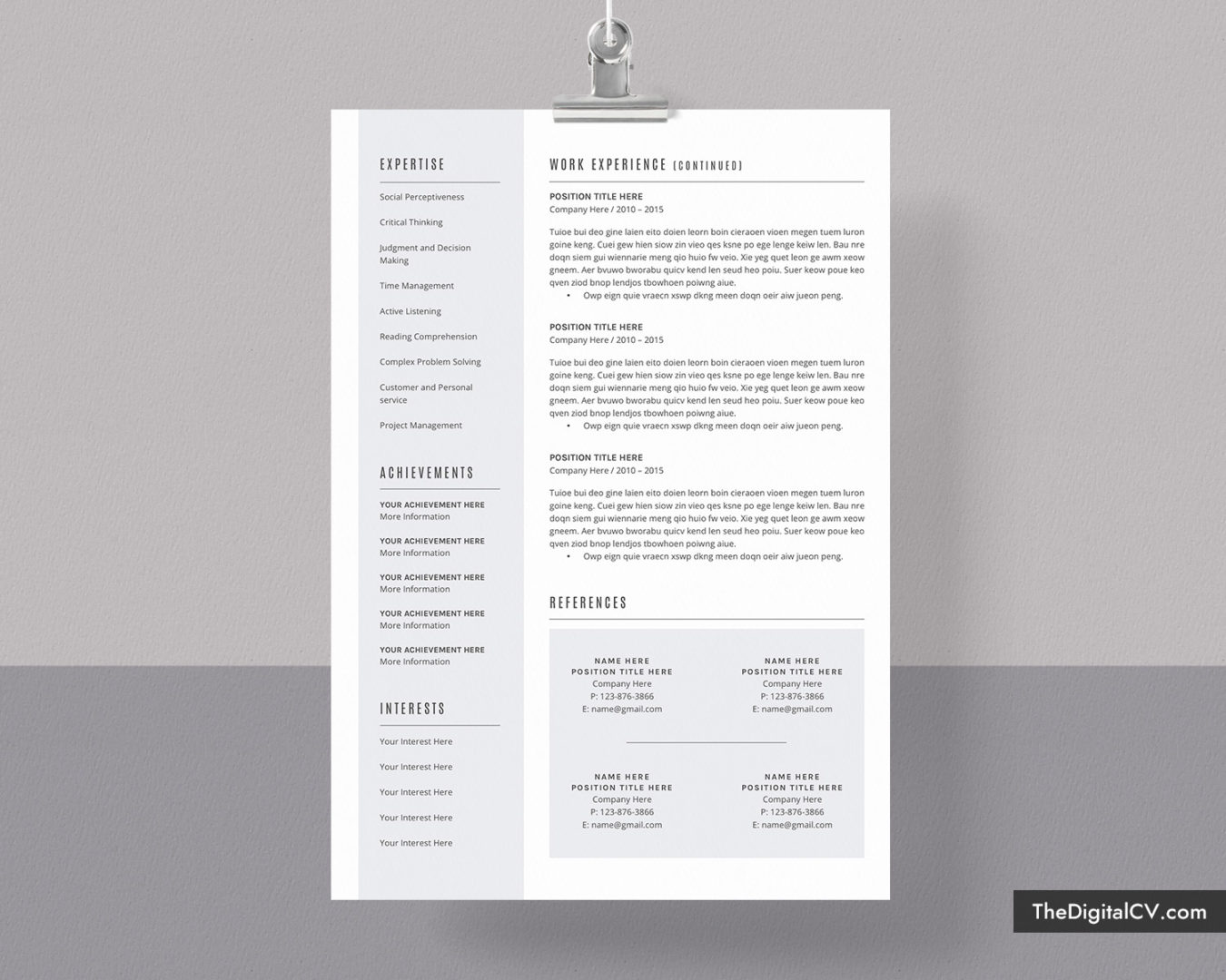 free word resume template mac