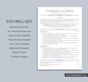 ATS-friendly resume template with professional and simple Layout