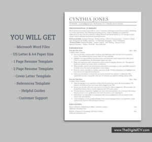 ATS-friendly resume template with professional and simple Layout