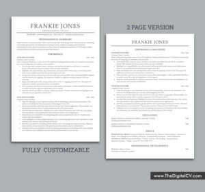 ATS-friendly resume template with professional and simple Layout