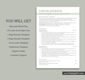 ATS-friendly resume template with professional and simple Layout