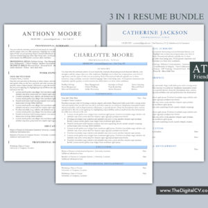 ATS-friendly resume template with professional and simple Layout