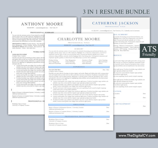 ATS-friendly resume template with professional and simple Layout