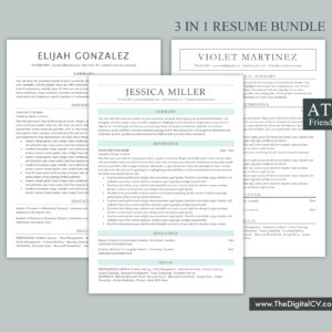 ATS-friendly resume template with professional and simple Layout