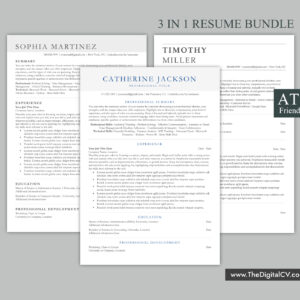ATS-friendly resume template with professional and simple Layout