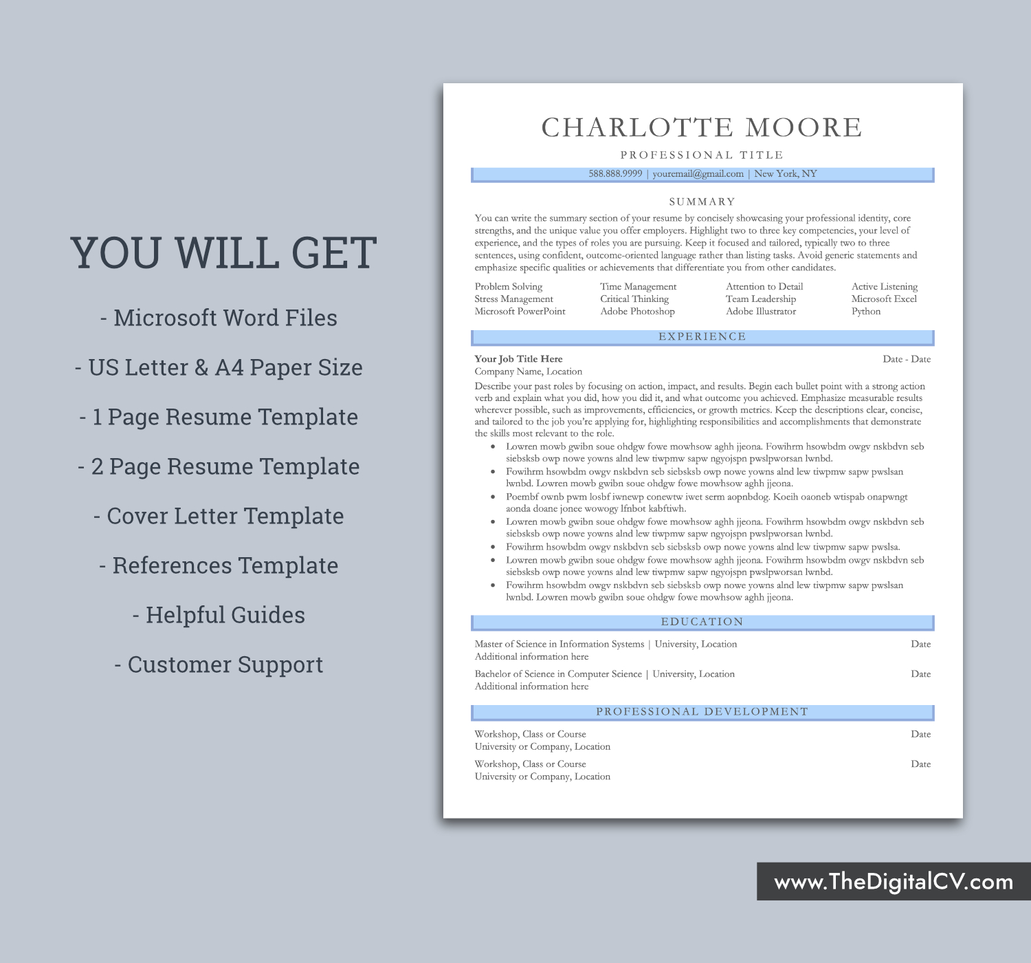 professional and simple ATS-Friendly resume template ATS-friendly resume template with professional and simple Layout